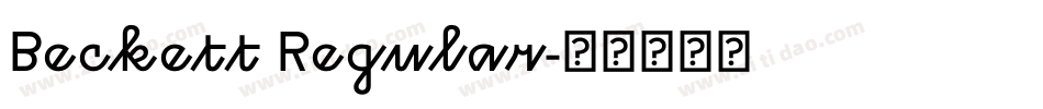 Beckett Regular字体转换